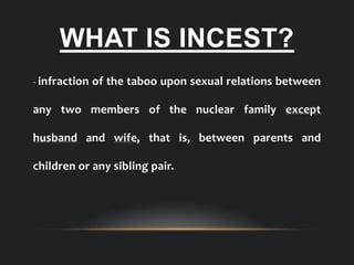 insest|INCEST Definition & Meaning .